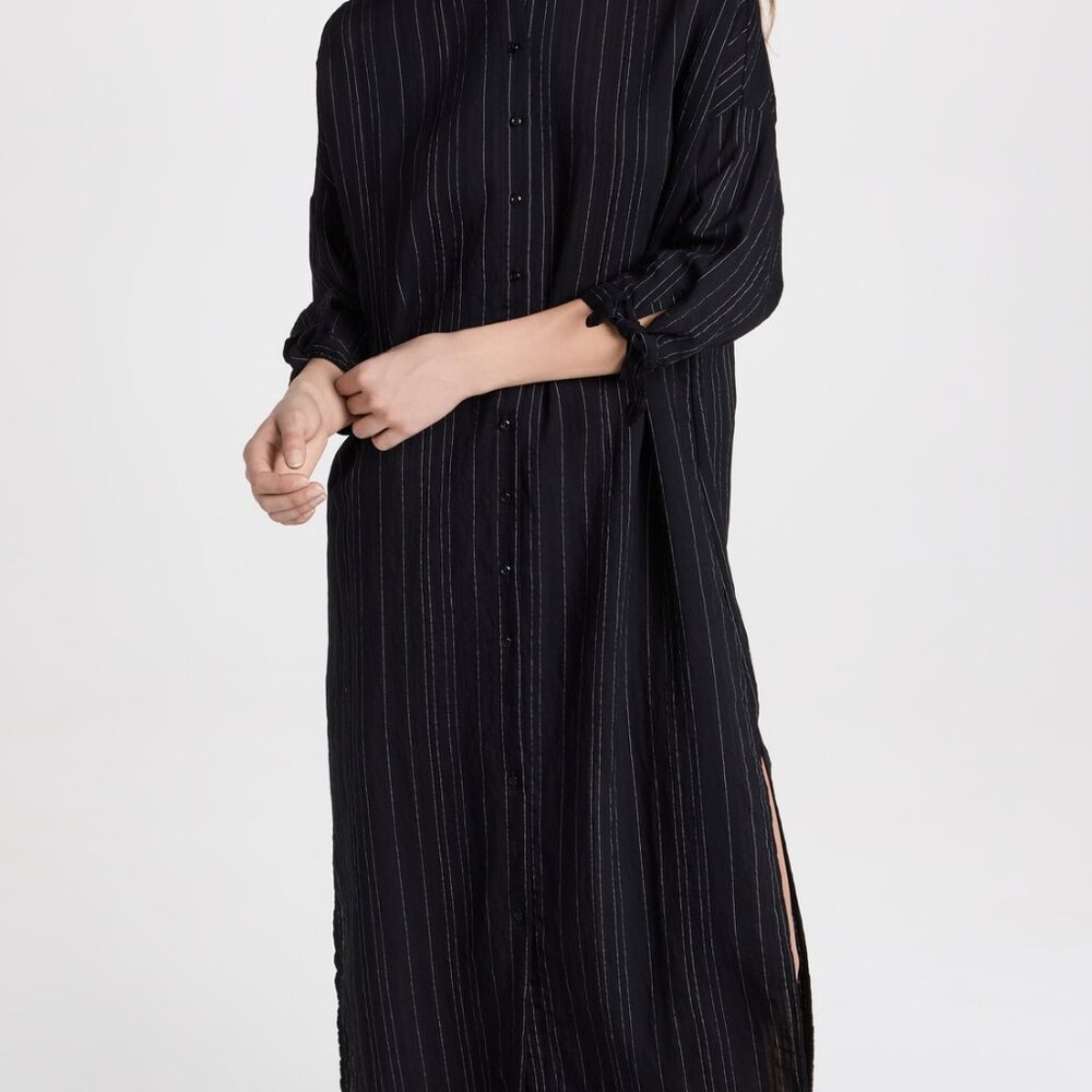 Peixoto JOSEPHINE Black Pin Stripe Swim Coverup One Size Stevie Nicks vibes NWT